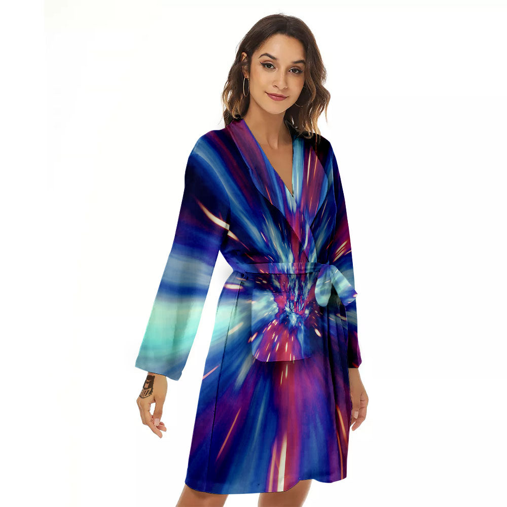 Lightspeed Galaxy Print Women's Robe-grizzshop