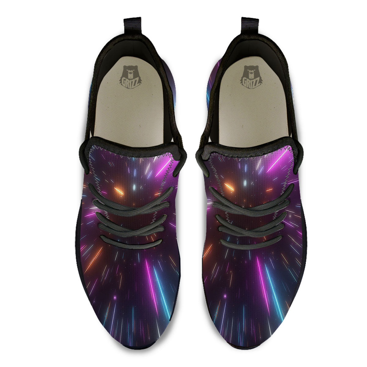 Lightspeed Hyperspace Print Black Athletic Shoes-grizzshop