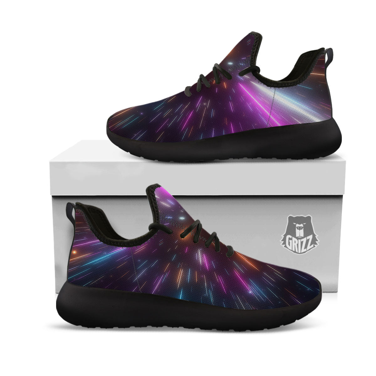 Lightspeed Hyperspace Print Black Athletic Shoes-grizzshop