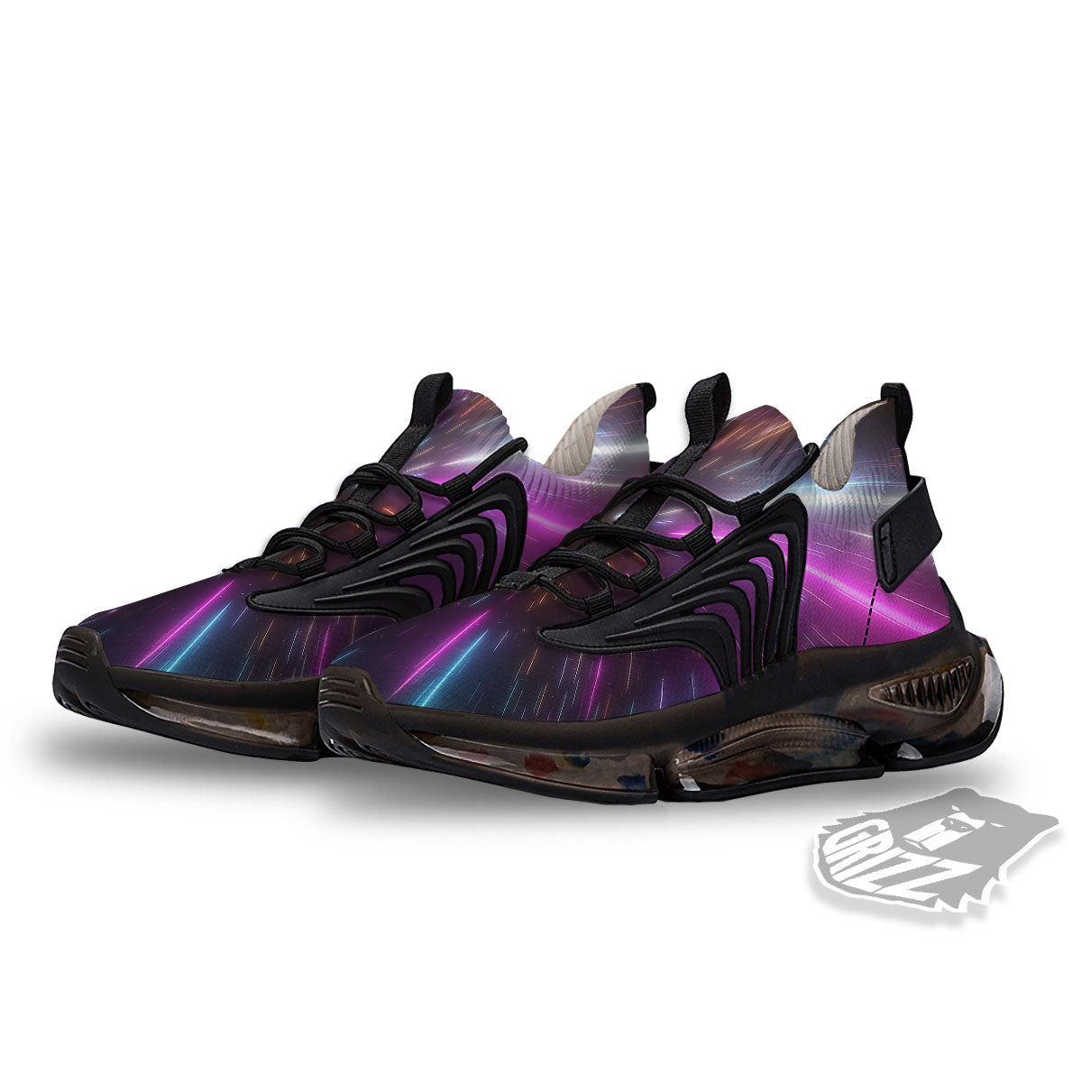 Lightspeed Hyperspace Print Black Gym Shoes-grizzshop