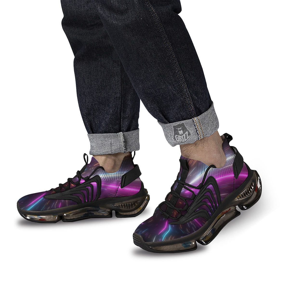 Lightspeed Hyperspace Print Black Gym Shoes-grizzshop