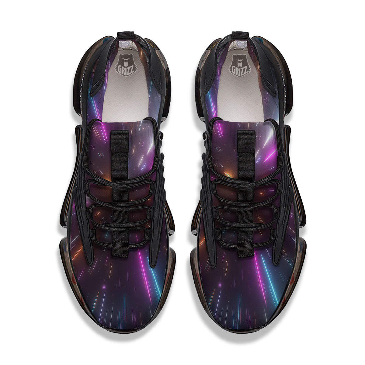 Lightspeed Hyperspace Print Black Gym Shoes-grizzshop