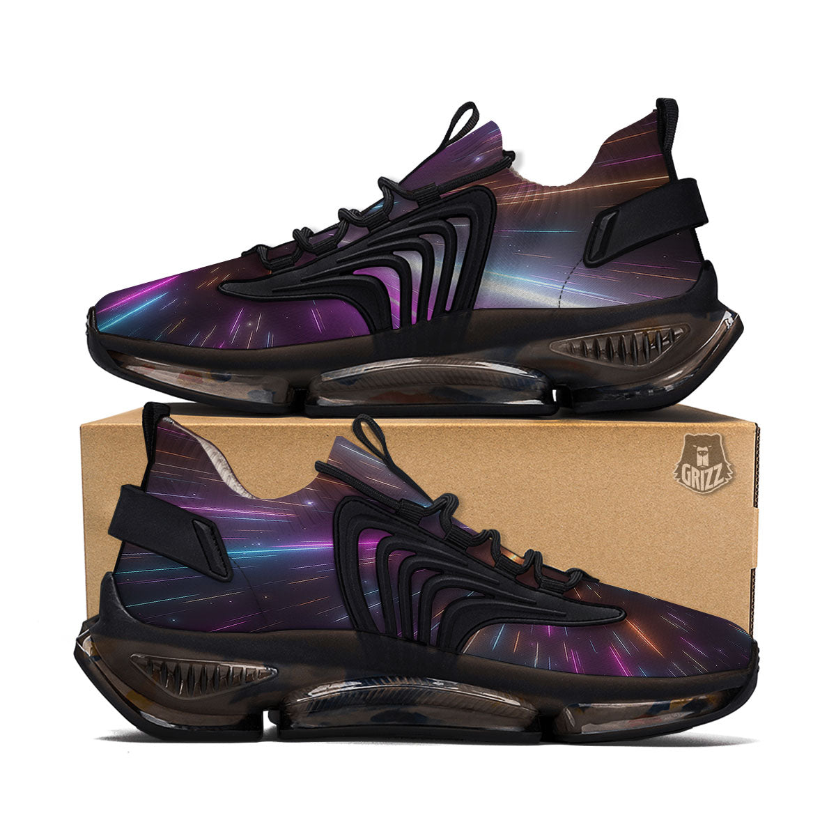 Lightspeed Hyperspace Print Black Gym Shoes-grizzshop