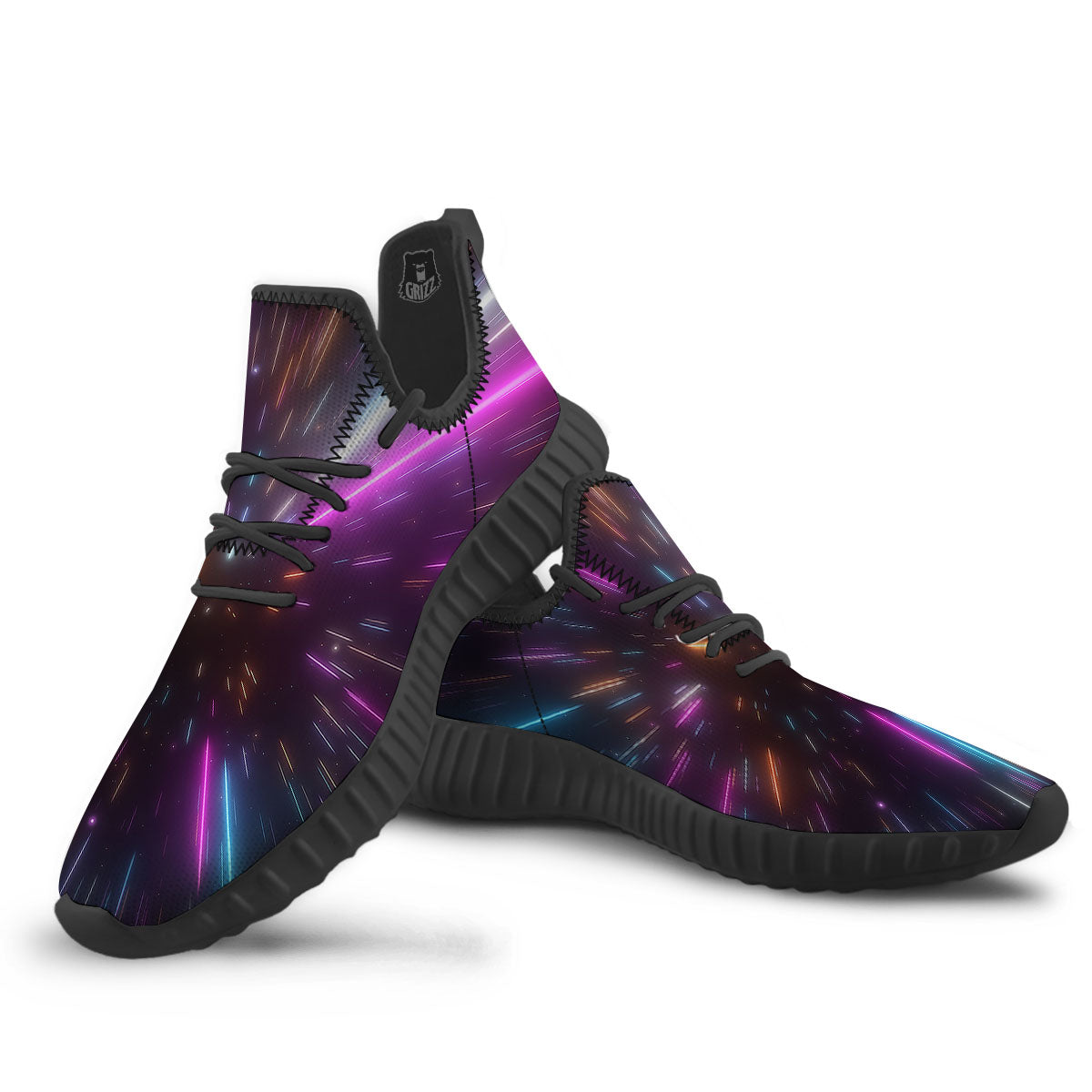 Lightspeed Hyperspace Print Black Walking Shoes-grizzshop