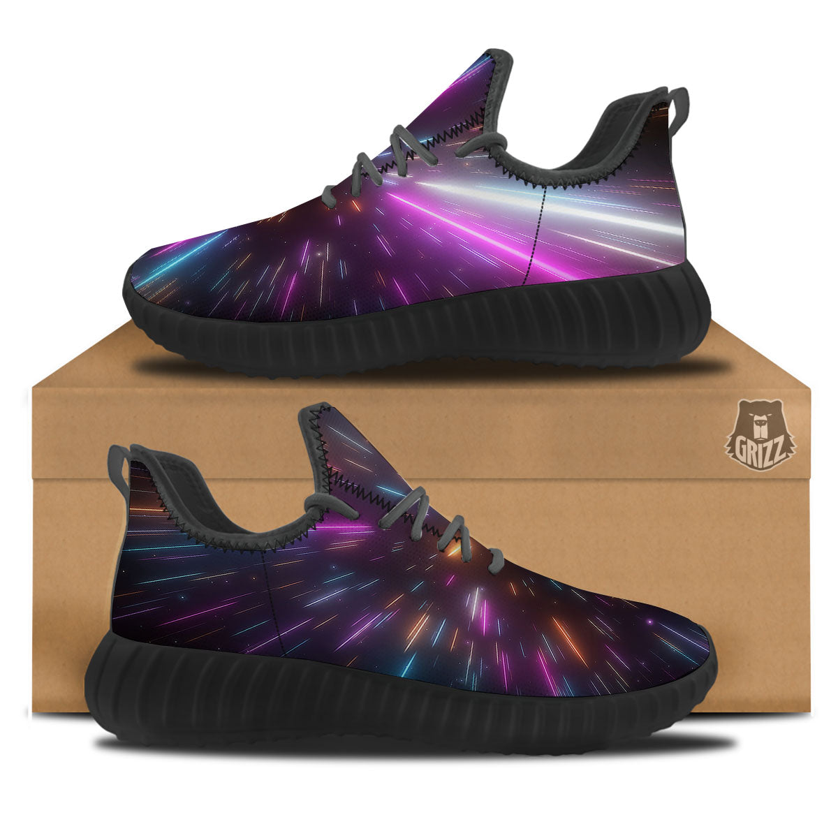 Lightspeed Hyperspace Print Black Walking Shoes-grizzshop