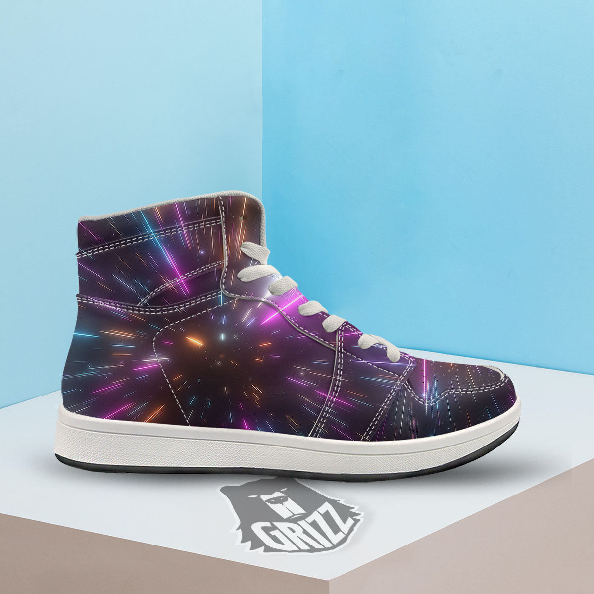 Lightspeed Hyperspace Print High Top Sneakers-grizzshop