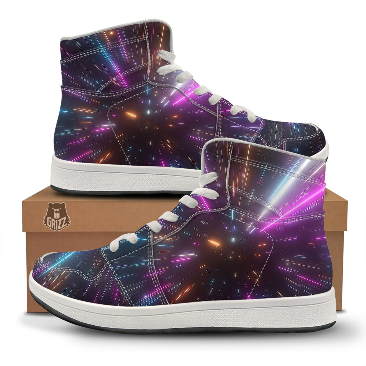Lightspeed Hyperspace Print High Top Sneakers-grizzshop