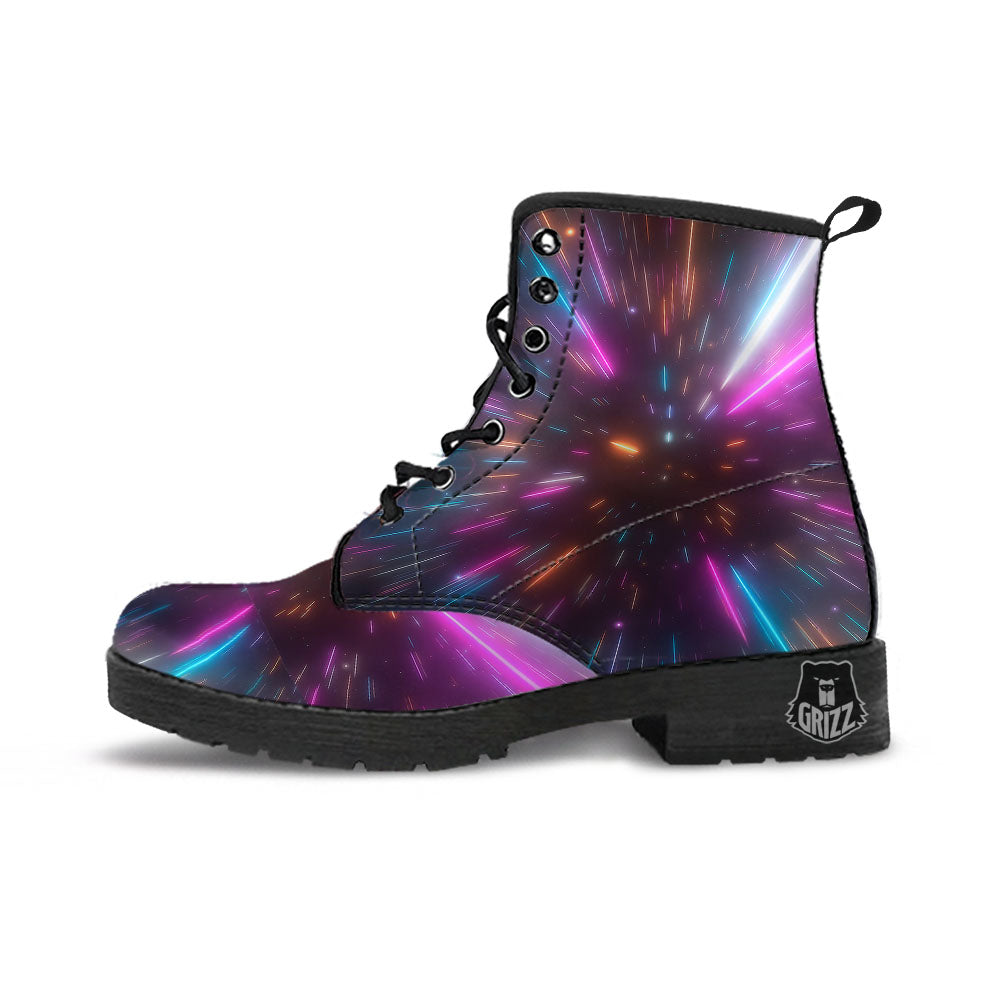 Lightspeed Hyperspace Print Leather Boots-grizzshop