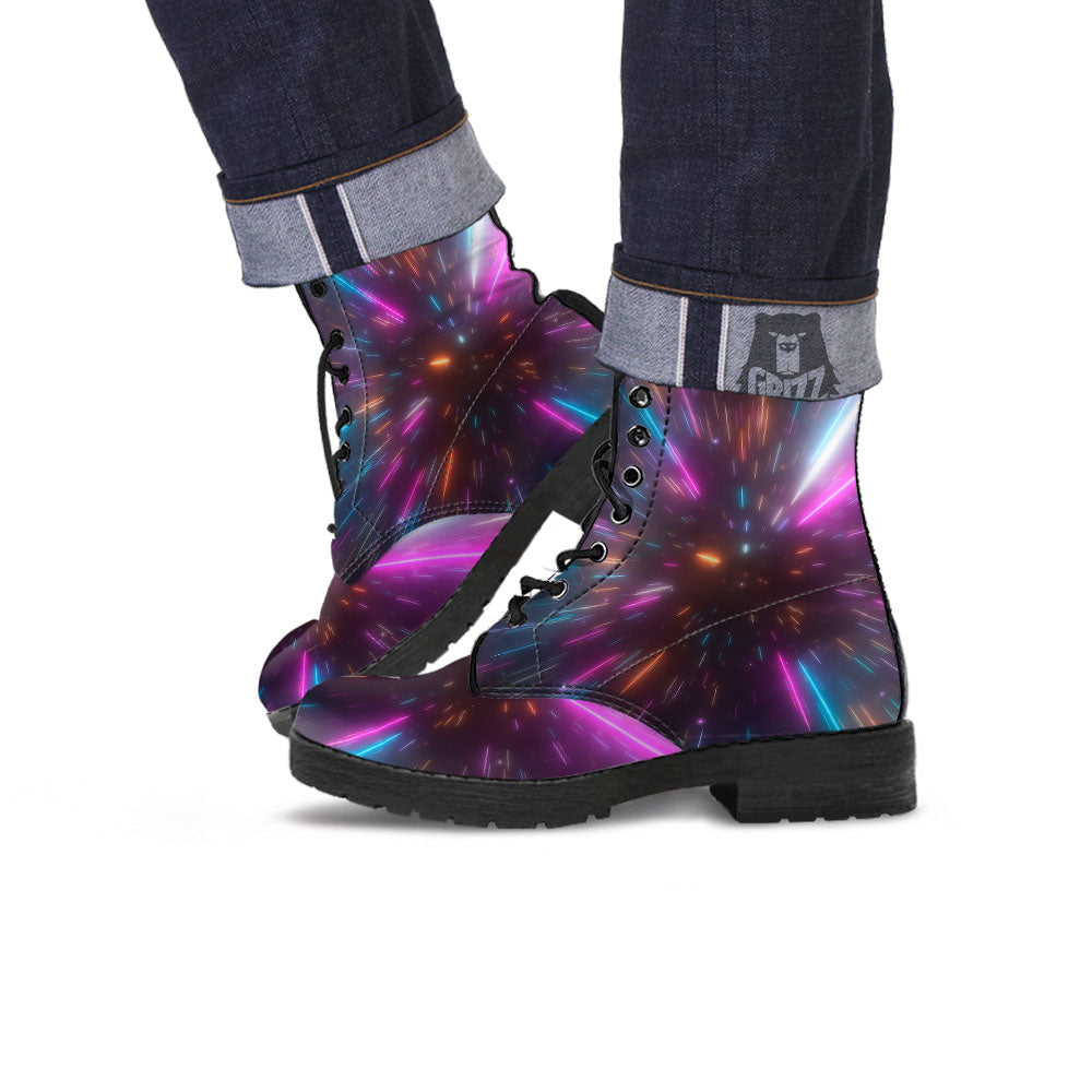 Lightspeed Hyperspace Print Leather Boots-grizzshop
