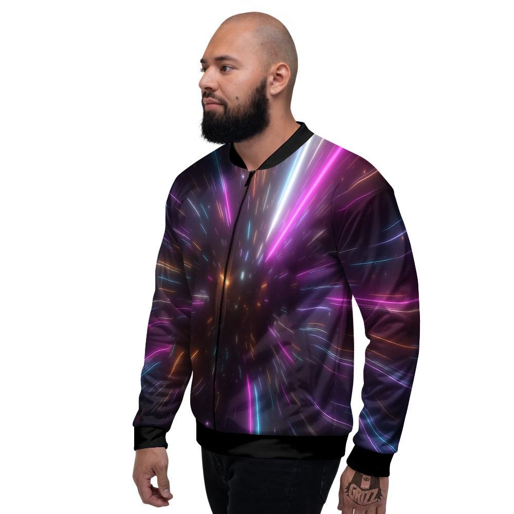 Lightspeed Hyperspace Print Men's Bomber Jacket-grizzshop