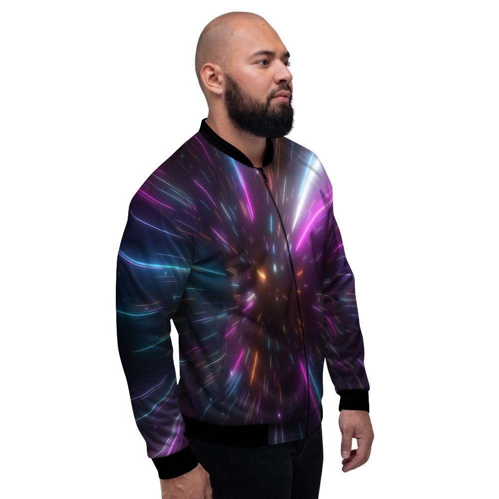 Lightspeed Hyperspace Print Men's Bomber Jacket-grizzshop