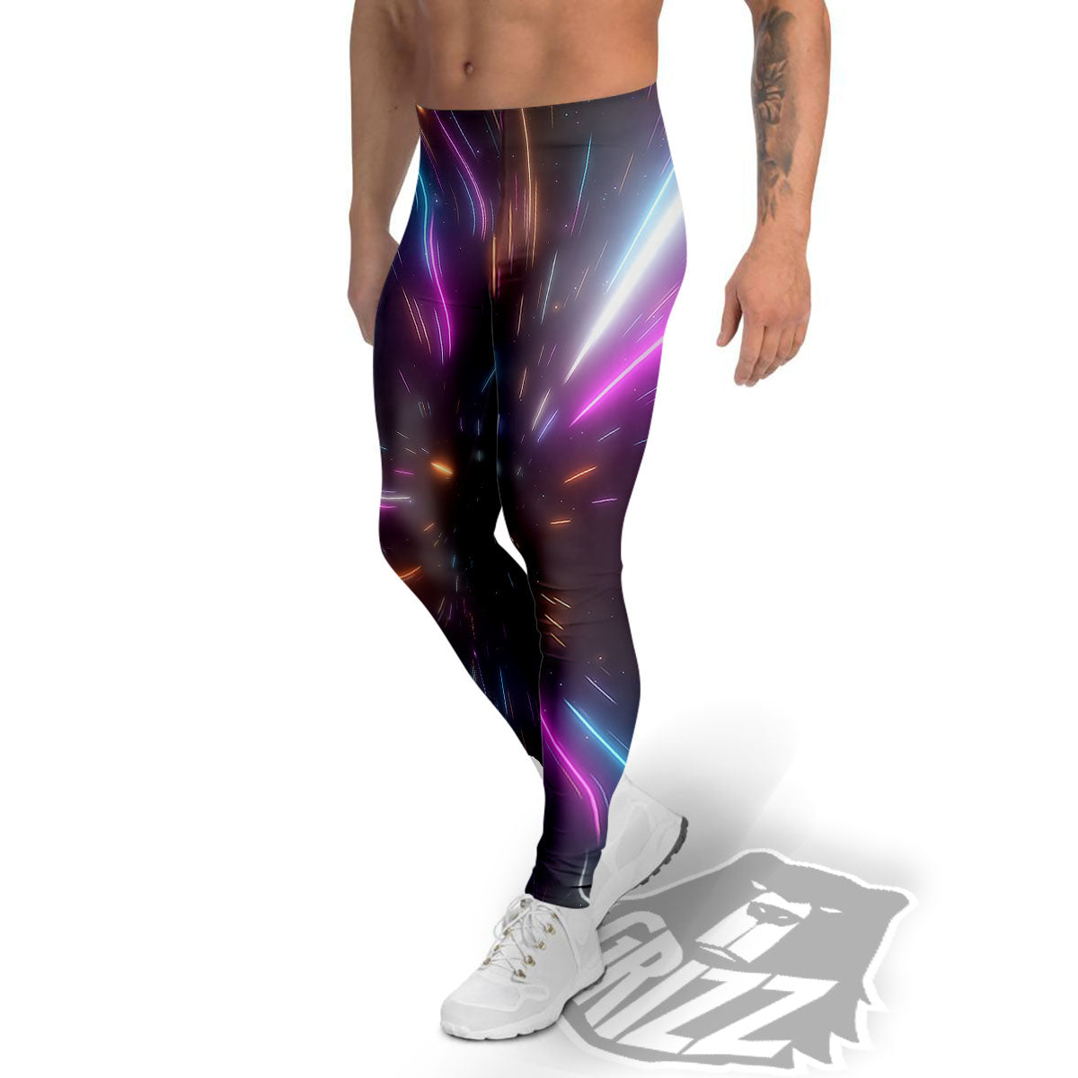 Lightspeed Hyperspace Print Men's Leggings-grizzshop