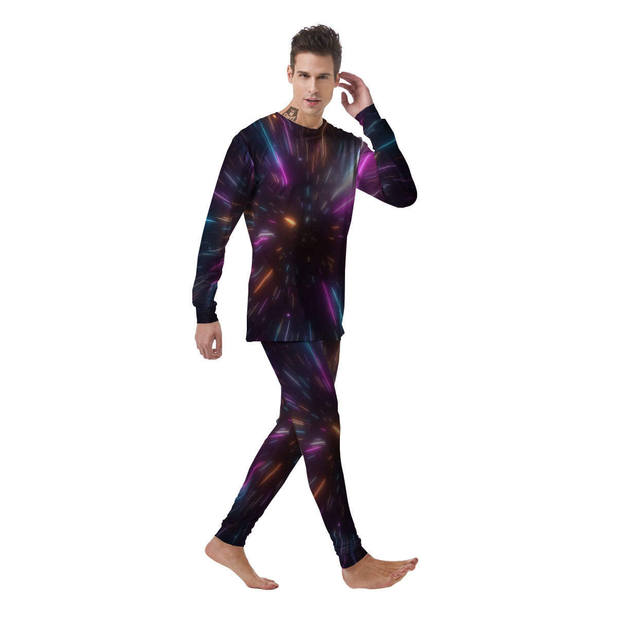 Lightspeed Hyperspace Print Men's Pajamas-grizzshop