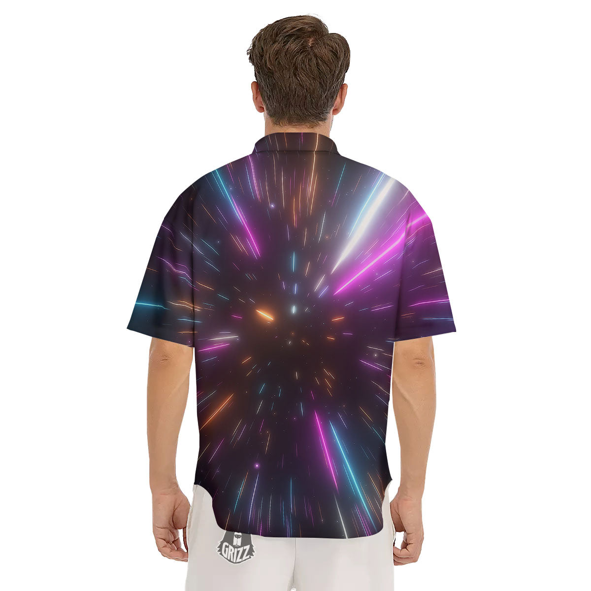 Lightspeed Hyperspace Print Men's Short Sleeve Shirts-grizzshop