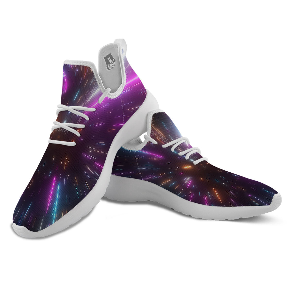 Lightspeed Hyperspace Print White Athletic Shoes-grizzshop
