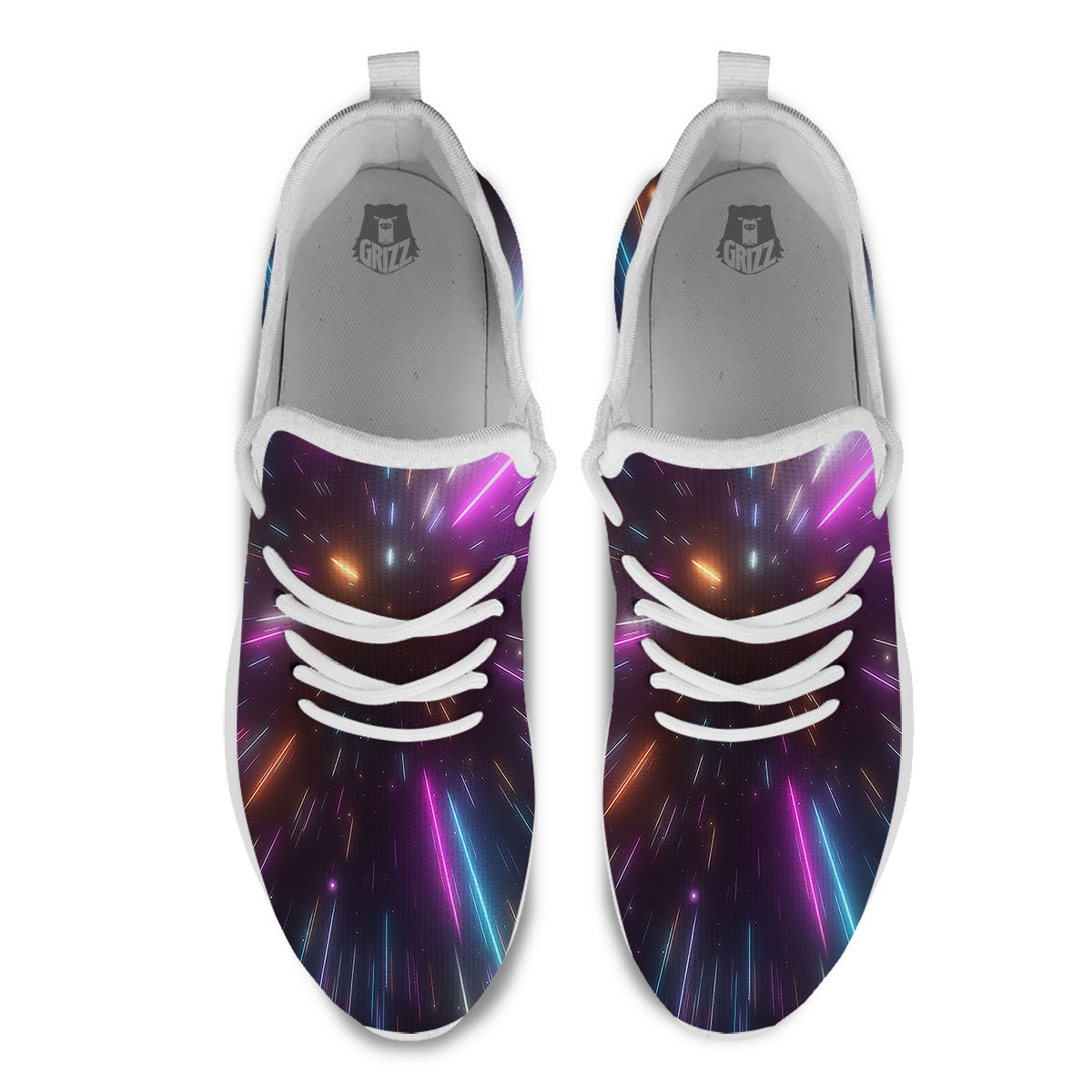 Lightspeed Hyperspace Print White Athletic Shoes-grizzshop