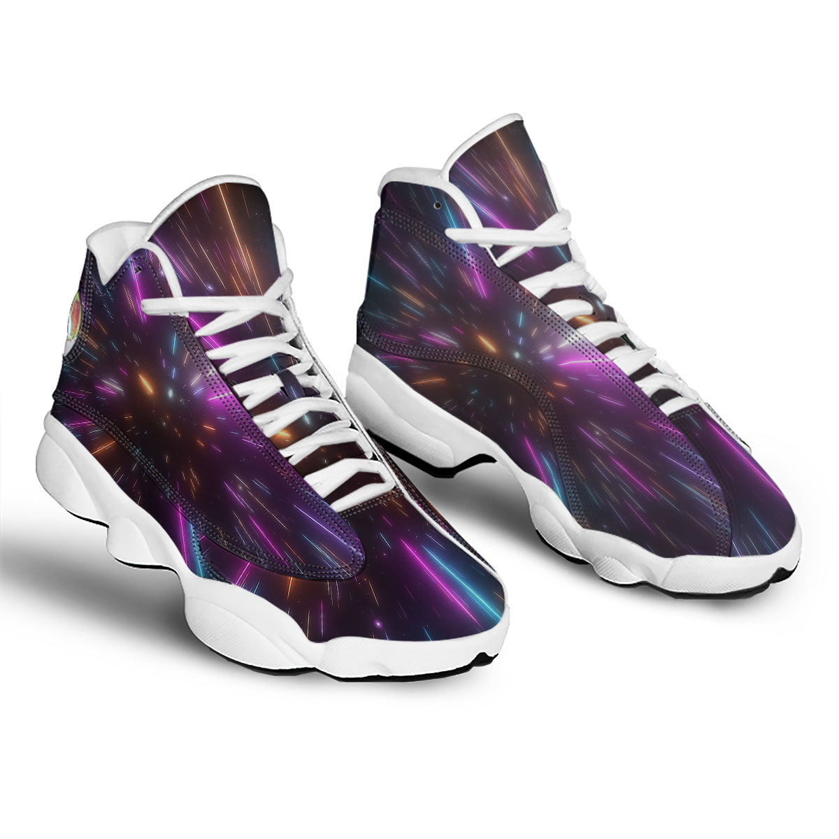 Lightspeed Hyperspace Print White Basketball Shoes-grizzshop