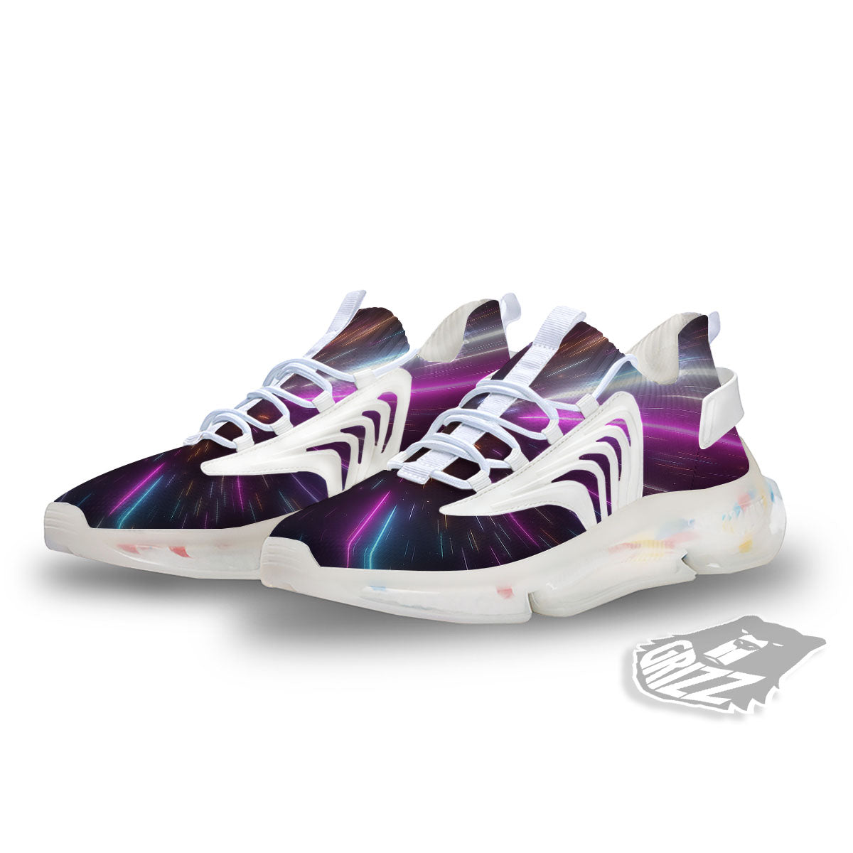 Lightspeed Hyperspace Print White Gym Shoes-grizzshop