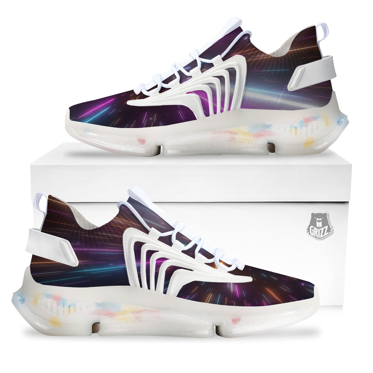 Lightspeed Hyperspace Print White Gym Shoes-grizzshop