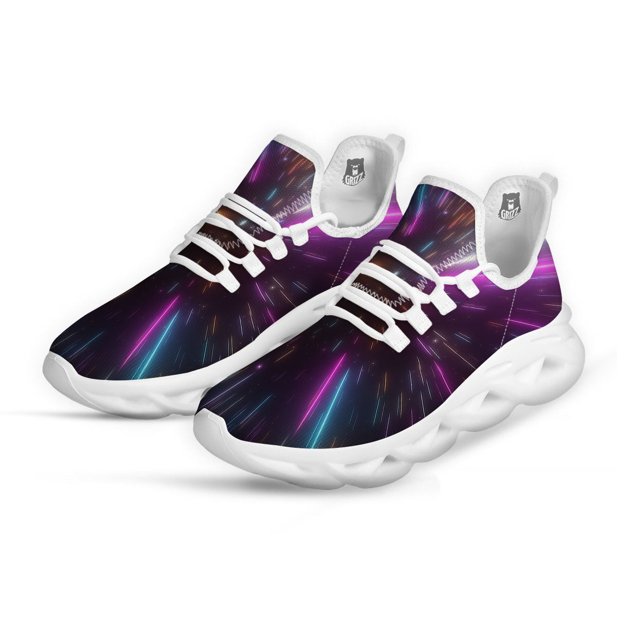Lightspeed Hyperspace Print White Running Shoes-grizzshop