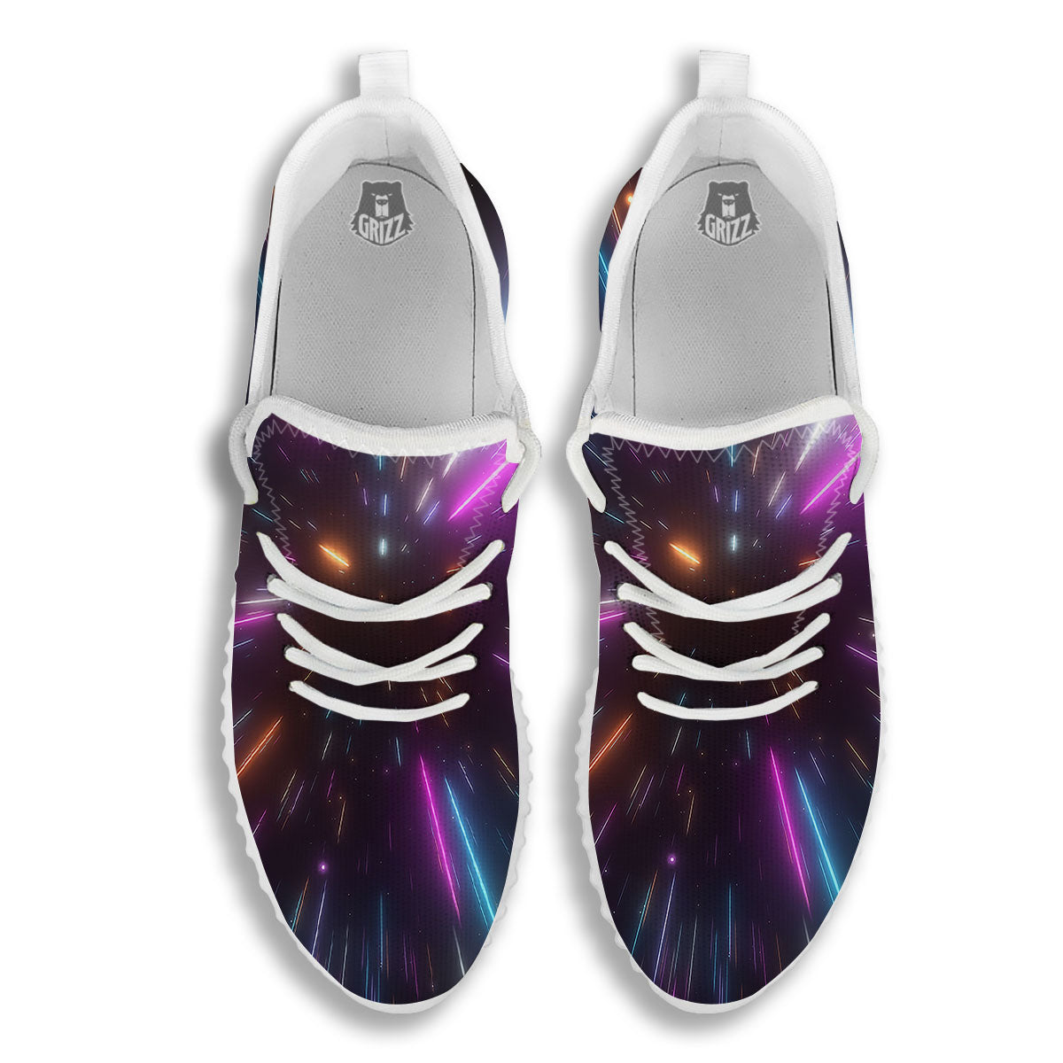 Lightspeed Hyperspace Print White Walking Shoes-grizzshop