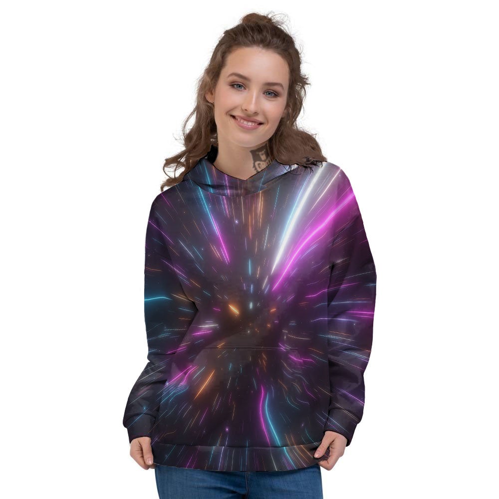 Lightspeed Hyperspace Print Women's Hoodie-grizzshop