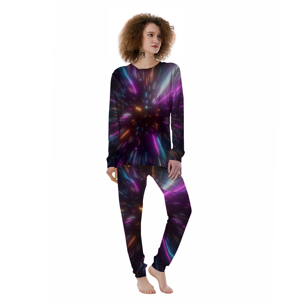 Lightspeed Hyperspace Print Women's Pajamas-grizzshop
