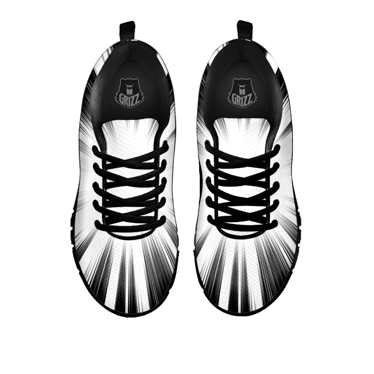 Lightspeed White And Black Print Black Sneaker-grizzshop