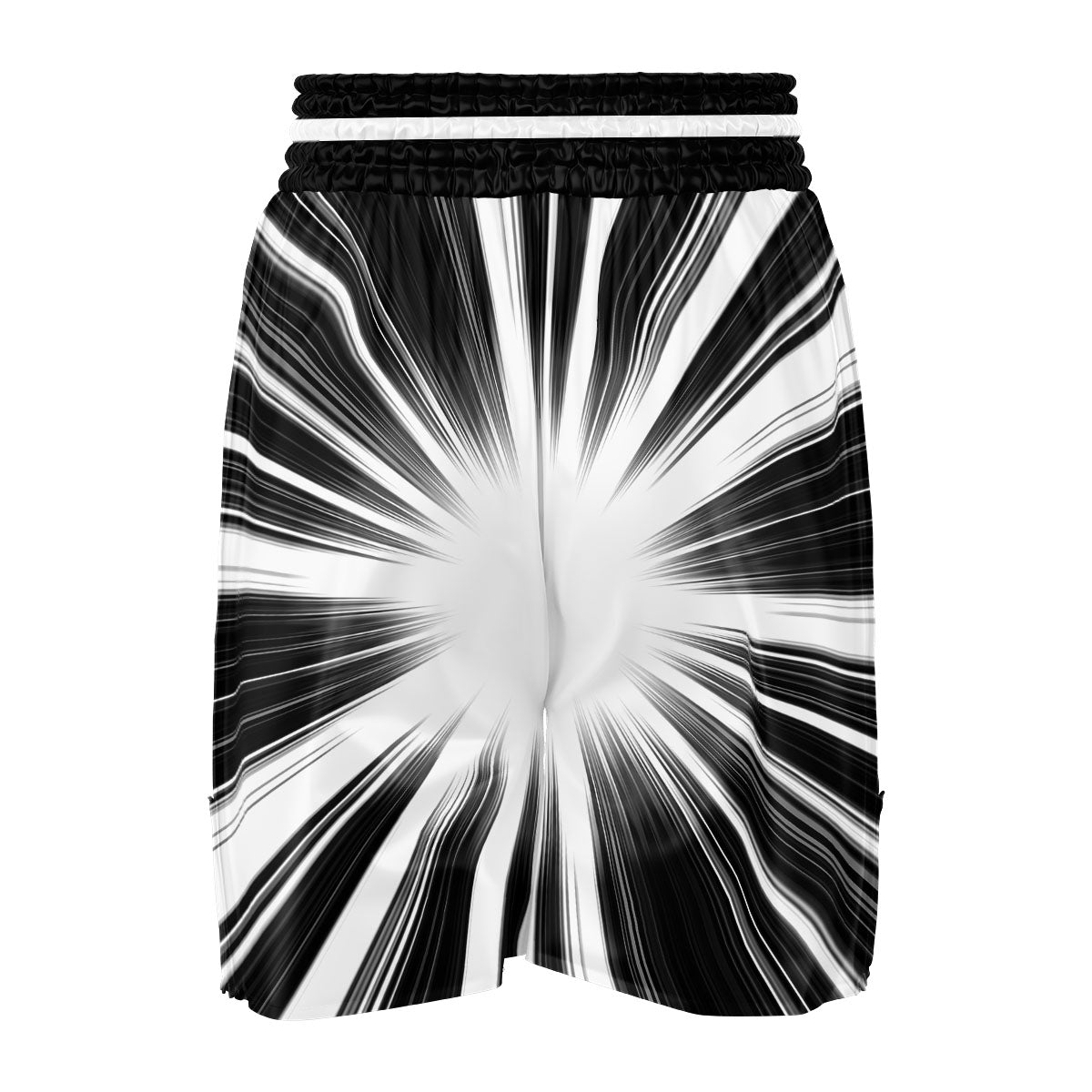 Lightspeed White And Black Print Boxing Shorts-grizzshop