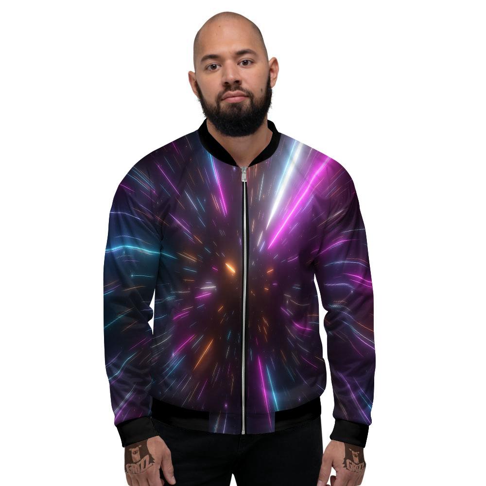 Lightspeed Hyperspace Print Men's Bomber Jacket-grizzshop