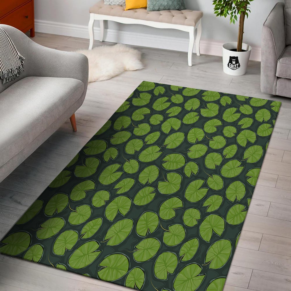 Lily Pads Water Print Pattern Floor Mat-grizzshop