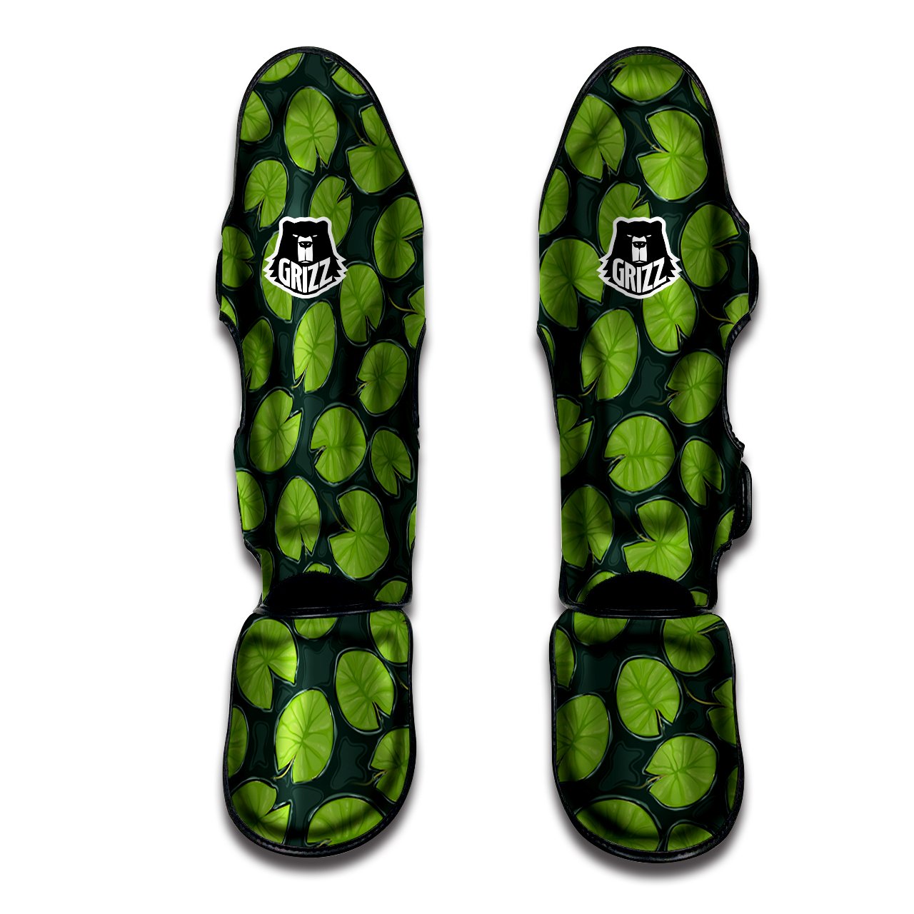 Lily Pads Water Print Pattern Muay Thai Shin Guards-grizzshop