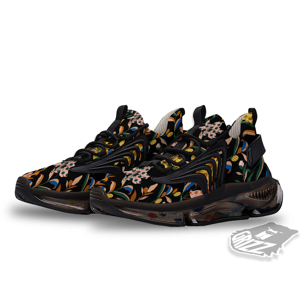 Lily Polka Dot Print Pattern Black Gym Shoes-grizzshop
