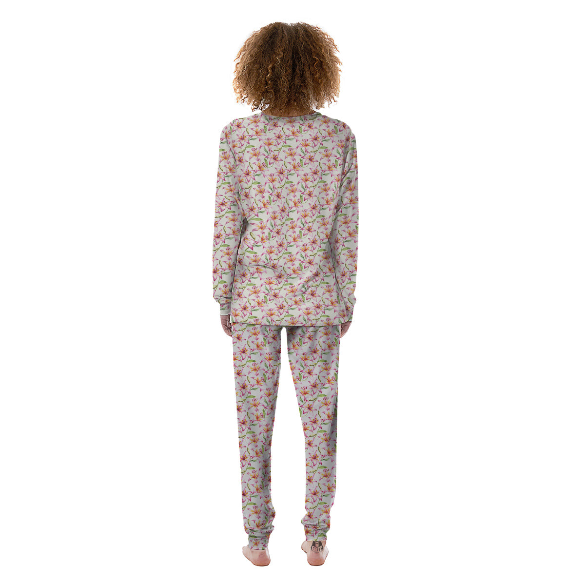 Lily Water Cute Print Pattern Women's Pajamas-grizzshop