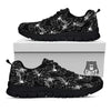 Lily White And Black Print Pattern Black Sneaker-grizzshop