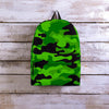 Lime Green Camo Print Backpack-grizzshop