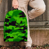 Lime Green Camo Print Backpack-grizzshop