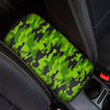 Lime Green Camo Print Car Console Cover-grizzshop