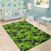 Lime Green Camo Print Floor Mat-grizzshop