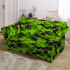 Lime Green Camo Print Loveseat Cover-grizzshop