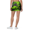 Lime Green Camo Print Mini Skirt-grizzshop