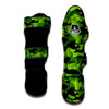 Lime Green Camo Print Muay Thai Shin Guard-grizzshop