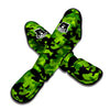 Lime Green Camo Print Muay Thai Shin Guard-grizzshop