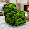 Lime Green Camo Print Recliner Cover-grizzshop