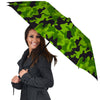 Lime Green Camo Print Umbrella-grizzshop