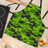 Lime Green Camo Print Women's Apron-grizzshop