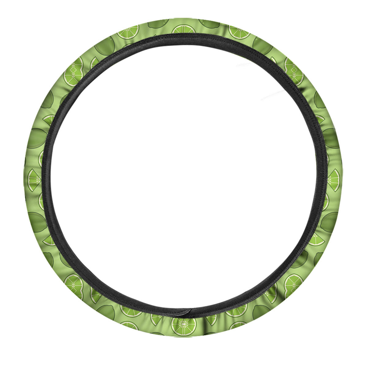 Lime Green Print Pattern Car Steering Wheel Cover-grizzshop
