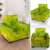 Lime Green Tie Dye Armchair Cover-grizzshop