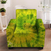 Lime Green Tie Dye Armchair Cover-grizzshop