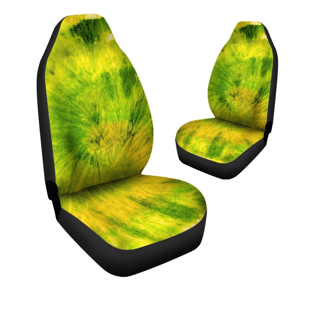 Lime Green Tie Dye Car Seat Covers-grizzshop